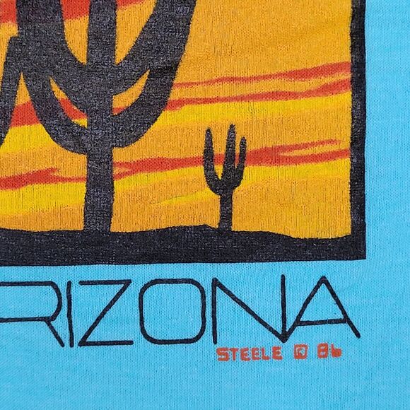 Vintage 1989 Arizona Shirt Womens XL 21x27 Blue - Picture 13 of 13